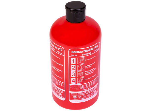 Dusjsåpe 500ml Brannslukker rød Forpk 6stk Vegansk Uten parabener/SLES 