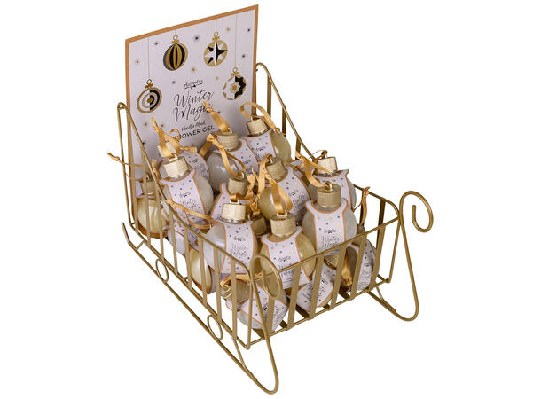 Dusjsåpe Winter Magic 60ml Vanilje Display 24stk i slede Vegansk u/SLES 