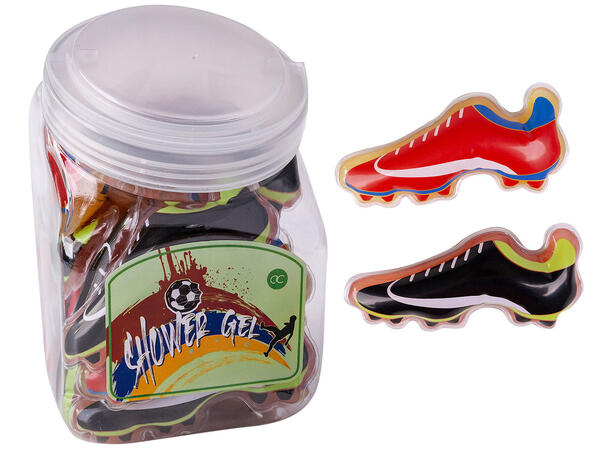 Dusjsåpe mini Fotballsko 50ml 2ass Display 24st Vegansk Uten parabener/SLES 