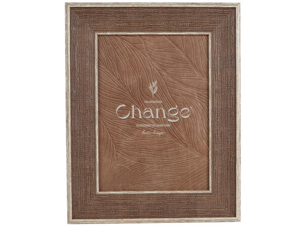 Fotoramme 13x18 mørk brun 19x24x2cm Polystone 