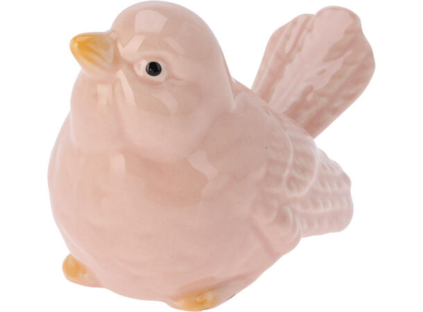 Fugl sittende 9x5x6cm pastell 3ass 