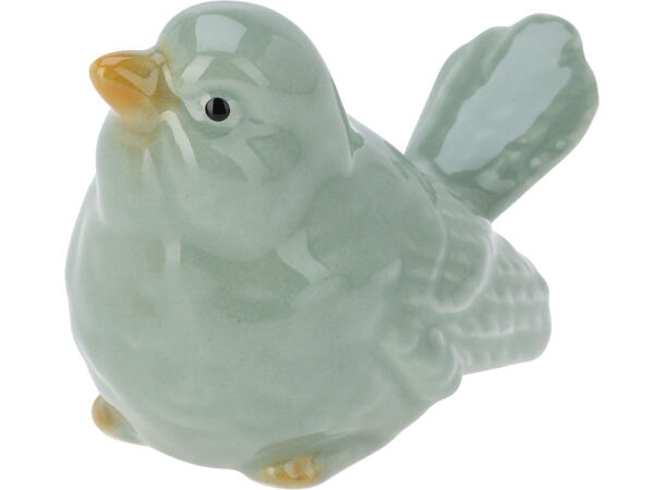 Fugl sittende 9x5x6cm pastell 3ass 