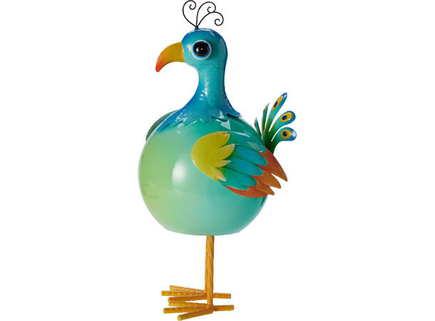 Fugl stående metall 23x18x38cm 4ass Forpkn.8stk 