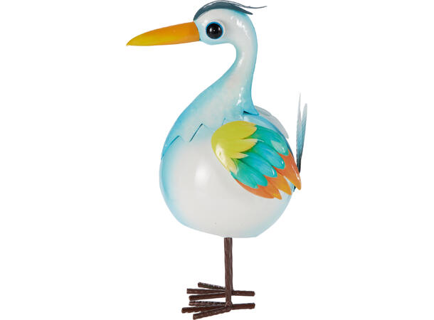 Fugl stående metall 23x18x38cm 4ass Forpkn.8stk 