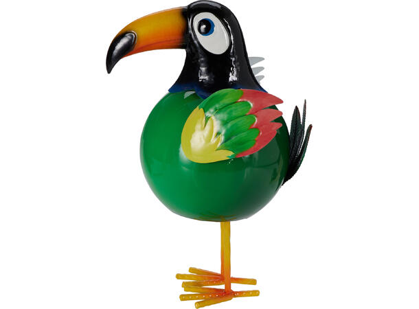 Fugl stående metall 23x18x38cm 4ass Forpkn.8stk 