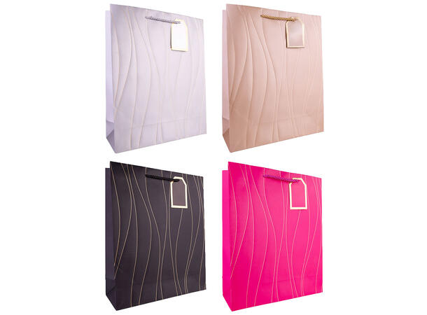 Gavepose Fineline 26x32x10cm 4ass Forpk 12stk 