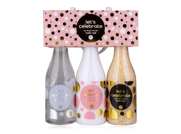 Gavesett 3 flasker dusjsåpe lotion salt Vegansk Uten mineralolje og parabener 