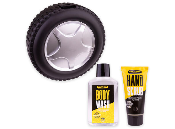 Gavesett Bilhjul Dusjsåpe og håndkrem Sandal & Musk Vegansk Uten paraben/SLES 