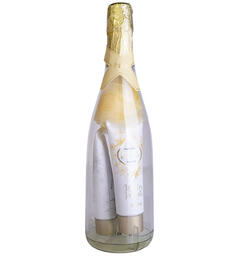 Gavesett i champagneflaske 4 deler Forpk 6stk