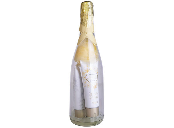 Gavesett i champagneflaske 4 deler Forpk 6stk 