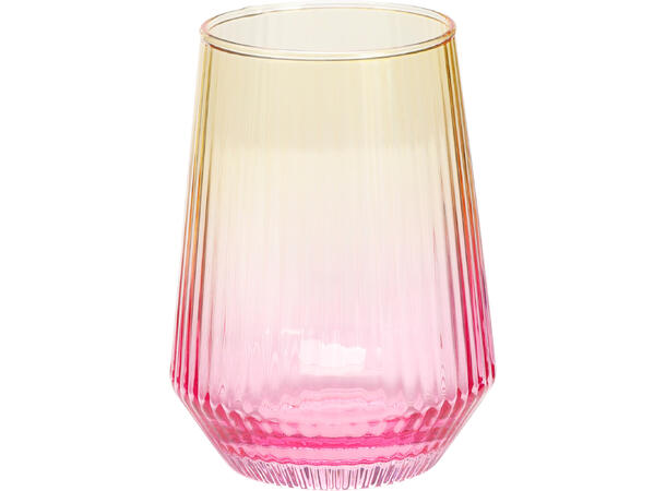 Glass 400ml flerfarget h:11,5cm 4ass 