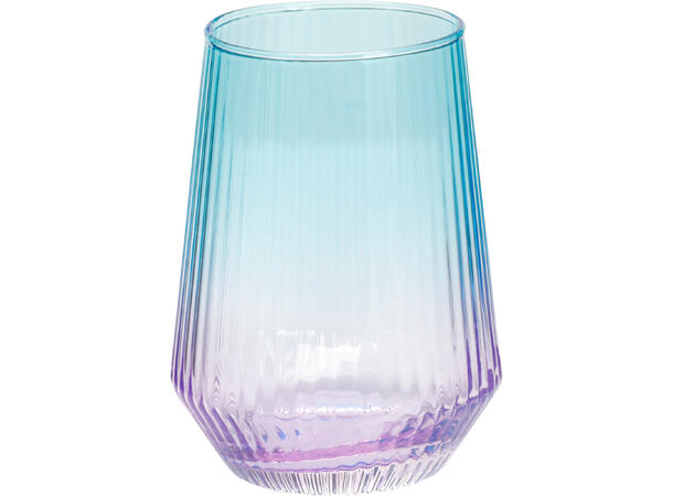 Glass 400ml flerfarget h:11,5cm 4ass 