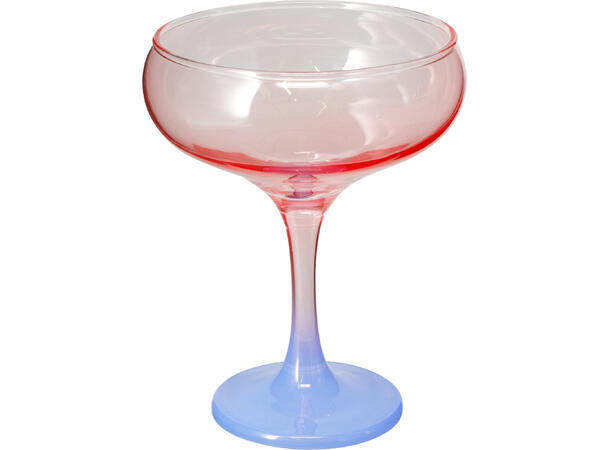 Glass Cocktail duo-farge 270ml 13cm 4ass 