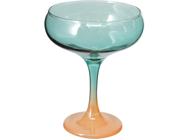 Glass Cocktail duo-farge 270ml 13cm 4ass 