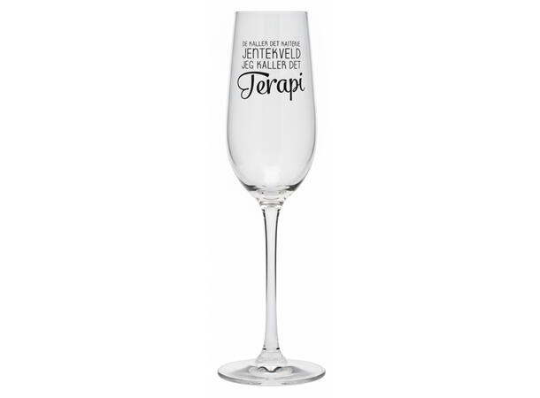 Glass champagne Jentekveld terapi h:24cm 