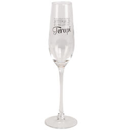 Glass champagne Jentekveld terapi h:24cm