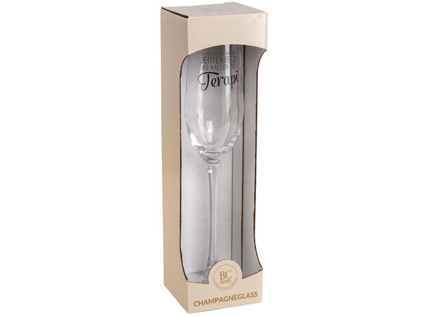 Glass champagne Jentekveld terapi h:24cm 