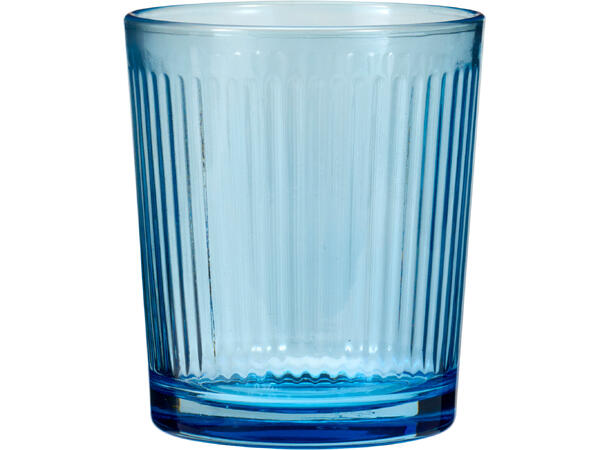 Glass stripet h:10cm 360ml 4ass s/4 Rosa, grønn, blå, orange 