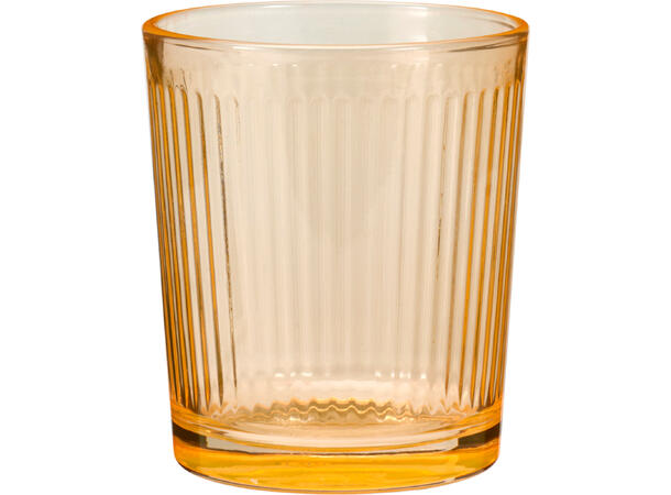 Glass stripet h:10cm 360ml 4ass s/4 Rosa, grønn, blå, orange 