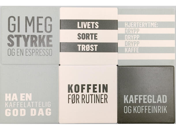 Glassbrikke keramikk Grønn Kaffe 10cm m/pute. 10x10cm.6 ass. 36 stk i display 