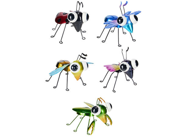 Hagedekor insekt metall 14x16cm 5ass 