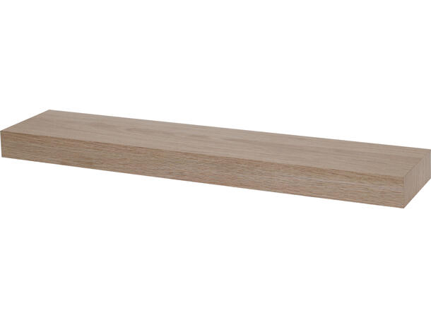 Hylle MDF brun m/LED-lys 60x40x12,5cm Batteri: 2xAA ikke inkludert 