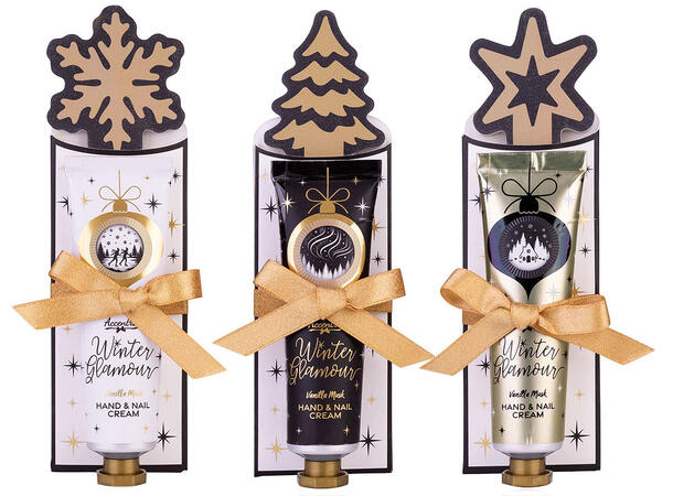 Hånd- og neglekrem 30ml m/negelfil 3ass Display 24stk Vegansk Uten parabenerSLES 