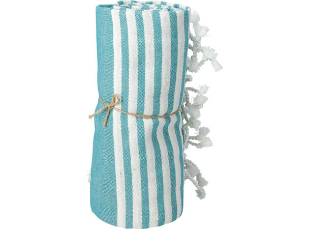 Håndkle stripet bomull 140x180cm 4ass Hammamhåndkle Vekt: 200g 