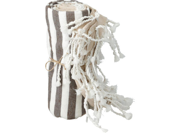 Håndkle stripet bomull 140x180cm 4ass Hammamhåndkle Vekt: 200g 