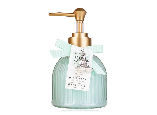 Håndsåpe glasspumpe 200ml Duft:Aloe Vera Vegansk Uten parabener/SLES m/aloe vera 