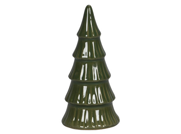 Juletre grønn porselen 6x12,5cm 