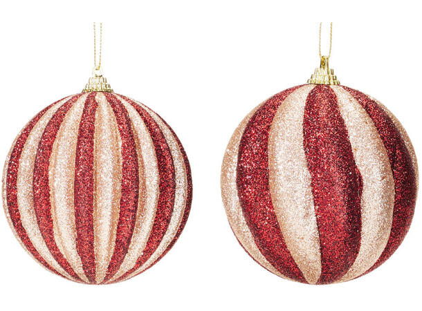 Juletrekule rund burgunder 10cm 2ass Display 12stk Julekuler av polyfoam 