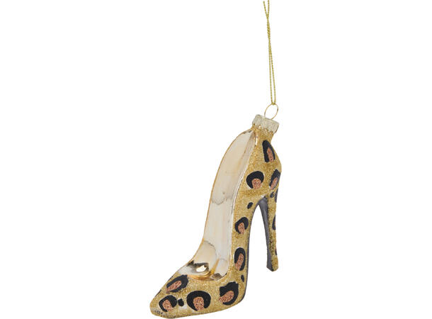 Juletrepynt høyhæl sko glass 12cm 3ass Display 12 stk 