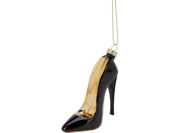 Juletrepynt høyhæl sko glass 12cm 3ass Display 12 stk 