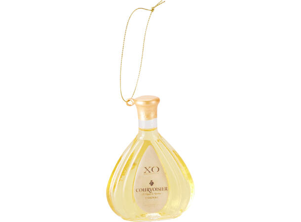 Juletrepynt likørflaske glass 10cm 3ass Display 12stk 