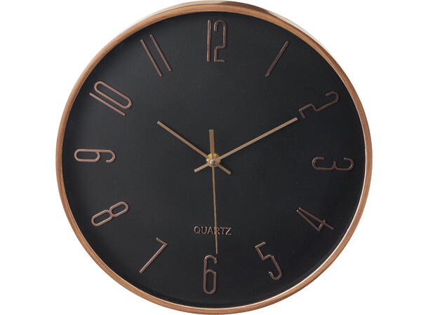 Klokke sort m/trefarget kant d:30cm 