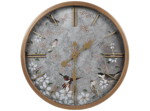 Klokke vegg antikk metall 46x46x5cm 