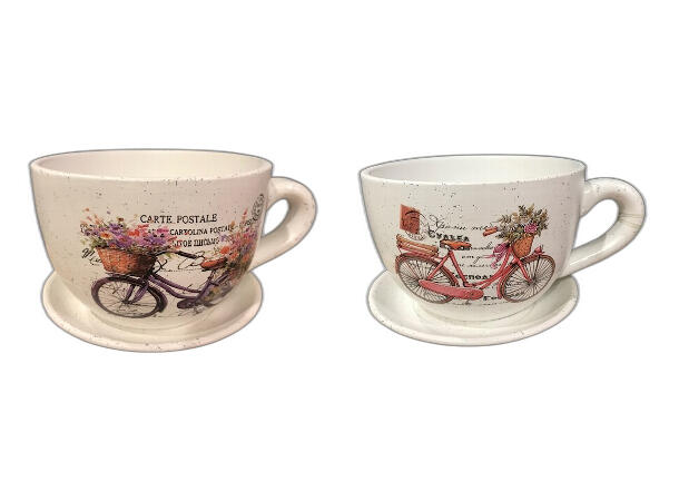 Kopp Blomsterpotte 20x15,5x11,5cm 2ass Keramikk 