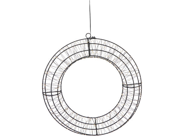 Krans LED Lysring 720 pærer 50cm dimbar IP44 Dimmer Timer 6/18t 