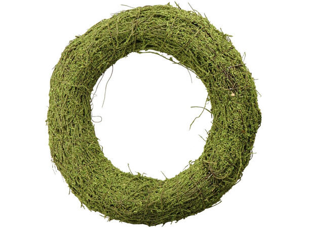 Krans grønn mose rund 36x8cm 