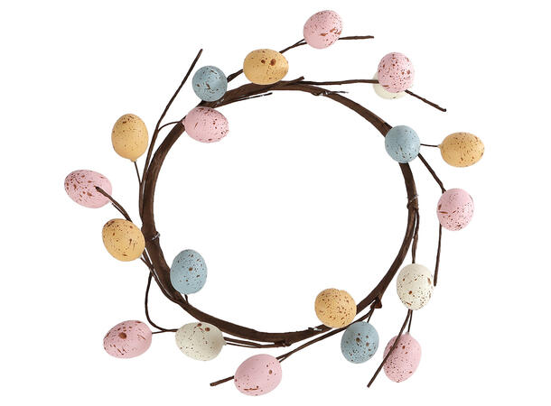 Krans med små påskeegg 28cm 