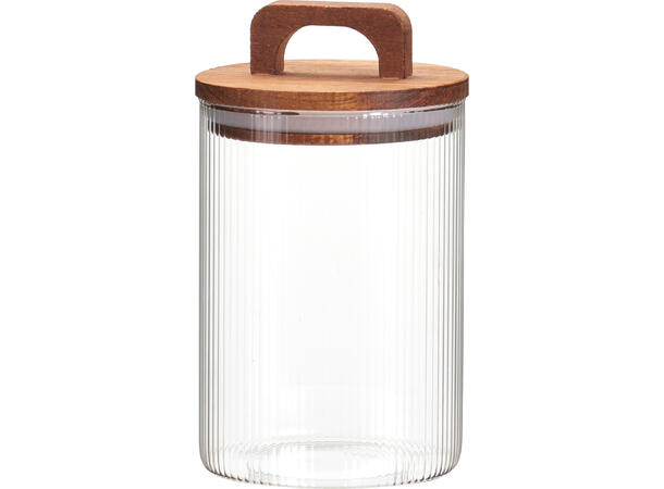 Krukke glass m/trelokk 10x17,5cm 900ml 