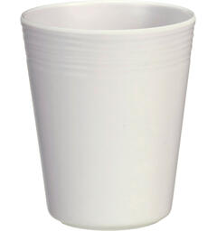 Krus melamin stripet offwhite 8,5x10cm Med PDAP-belegg