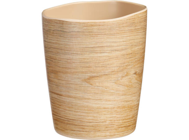 Krus melamin tredekor 9x10,5cm 450ml Display 24stk 