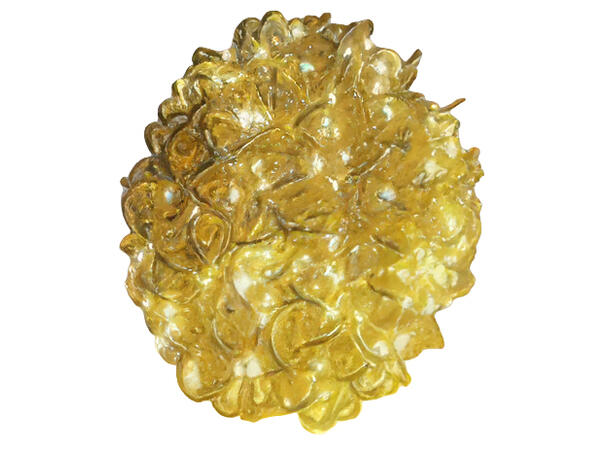 Kule 200LED pærer gull metall 25cm IP44 4,5V/6W, 5m ledning Timer 6/18 