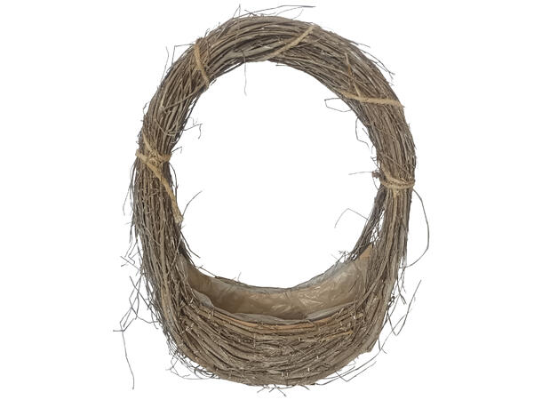 Kurv dekorkurv flettet natur 15x6x28cm 