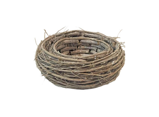 Kurv gråbrun flettet 14x9 cm 22x10cm s/2 