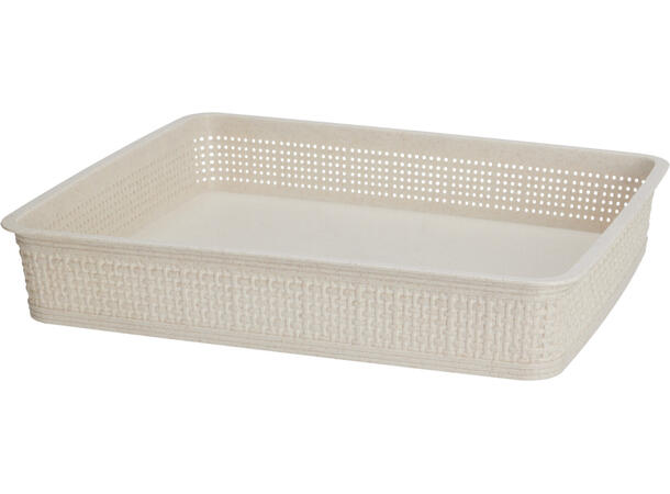 Kurv sand vevd design PP 5 stk i sett 