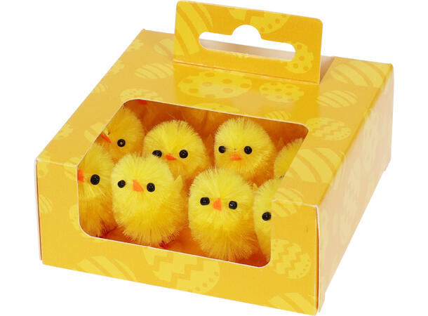 Kylling chenille sett m/6/9/12stk 3ass Display 24pk Polyester 