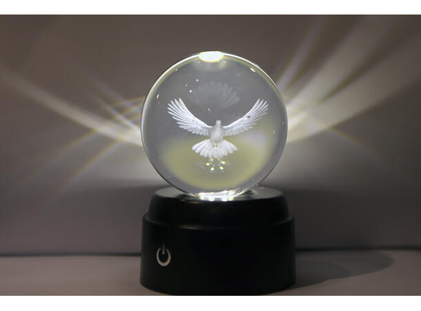 Lampe Stemningslys LED Fredsdue 8x13 cm Med USB-C ladekabel 